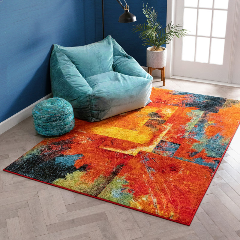 Latitude Run® Brooksville Abstract MultiColor Area Rug & Reviews Wayfair